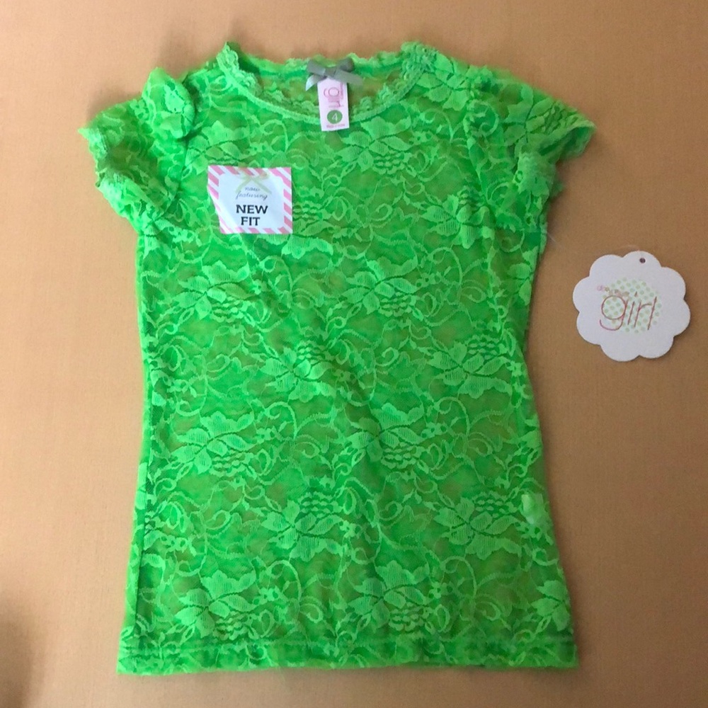 Green Lace Blouse.